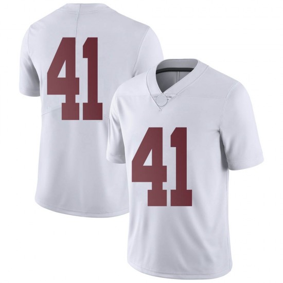Alabama Crimson Tide Men's Chris Braswell #41 No Name White NCAA Nike Authentic Stitched College Football Jersey TW16F52EN
